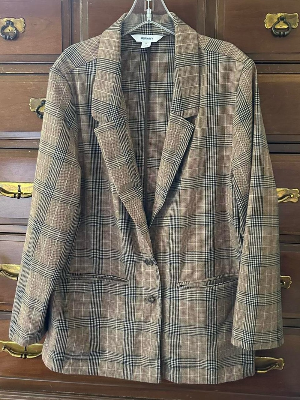 Brown Plaid Women’s Blazer Old Navy